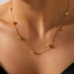 josslyn Jewelry - Necklaces Rhinestone Necklace In Gold