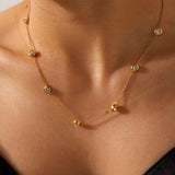 josslyn Jewelry - Necklaces Rhinestone Necklace In Gold