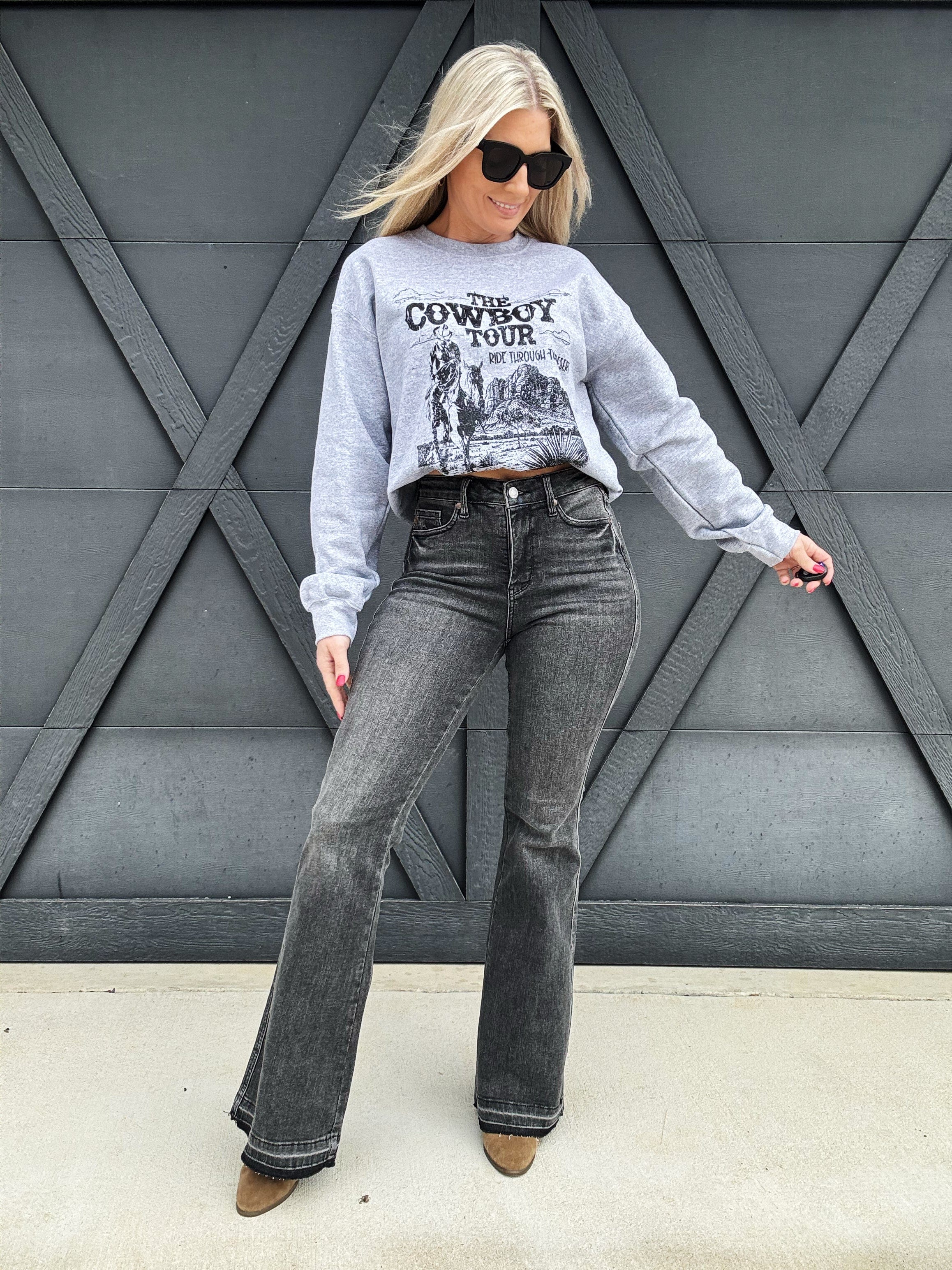 Judy Blue Tummy Control Washed Gray Jeans - Infinity Raine