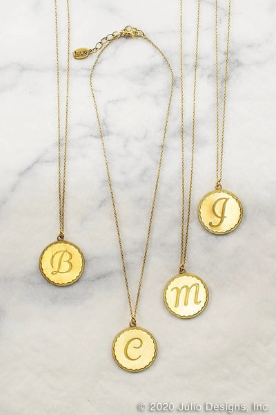 Julio Designs Nestle Initial Necklace-Gold - Infinity Raine