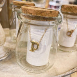 Spice Gold Initial Necklace In A Jar-14K Gold - Infinity Raine