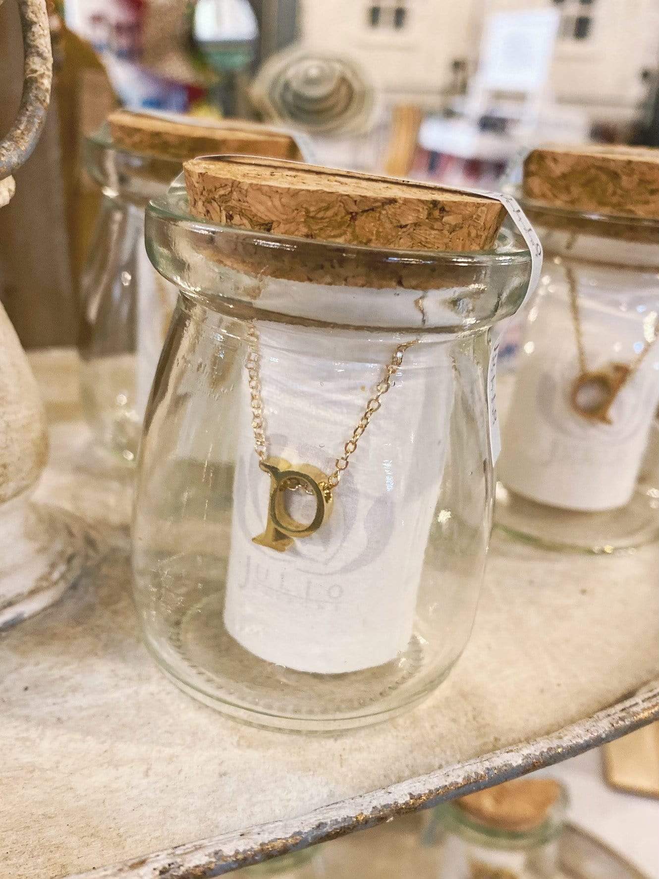 Spice Gold Initial Necklace In A Jar-14K Gold - Infinity Raine