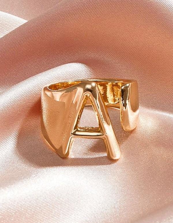 Golden Child Initial Ring-Gold - Infinity Raine