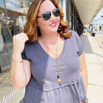 Bader Trio Roman Coin Necklace-Blk - Infinity Raine