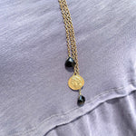 Bader Trio Roman Coin Necklace-Blk - Infinity Raine