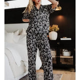 Katydid Intimates - Loungewear Black Bow Print Loungewear Pants Set
