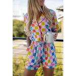 Colorful Checkered Loungewear Set - Infinity Raine