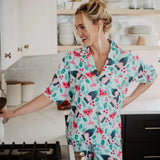Katydid Intimates - Loungewear Mint Champagne & Holly Christmas Loungewear Pants Set
