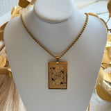 King Card Pendant Necklace In Gold - Infinity Raine