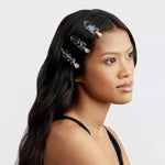 Kitsch Eco Friendly Creaseless Clips In Black Terrazzo - Infinity Raine