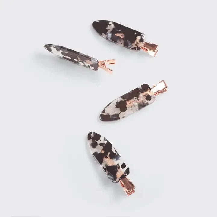 Kitsch Eco Friendly Creaseless Clips In Black Terrazzo - Infinity Raine