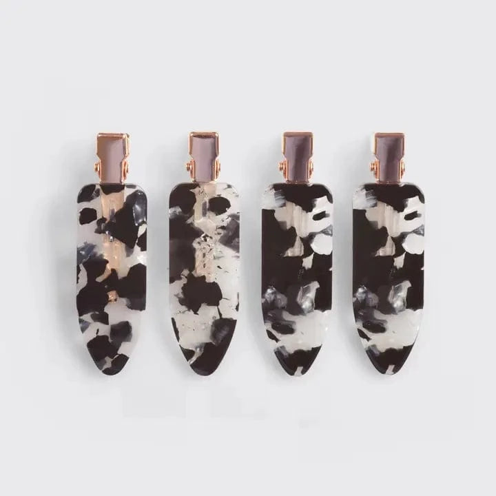Kitsch Eco Friendly Creaseless Clips In Black Terrazzo - Infinity Raine
