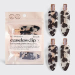 Kitsch Eco Friendly Creaseless Clips In Black Terrazzo - Infinity Raine