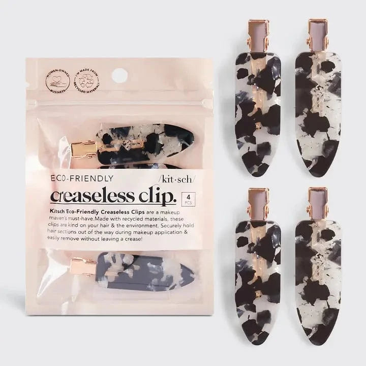 Kitsch Eco Friendly Creaseless Clips In Black Terrazzo - Infinity Raine