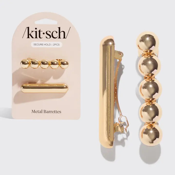 KITSCH Accessories - Hair KITSCH Metal Barrettes In Gold