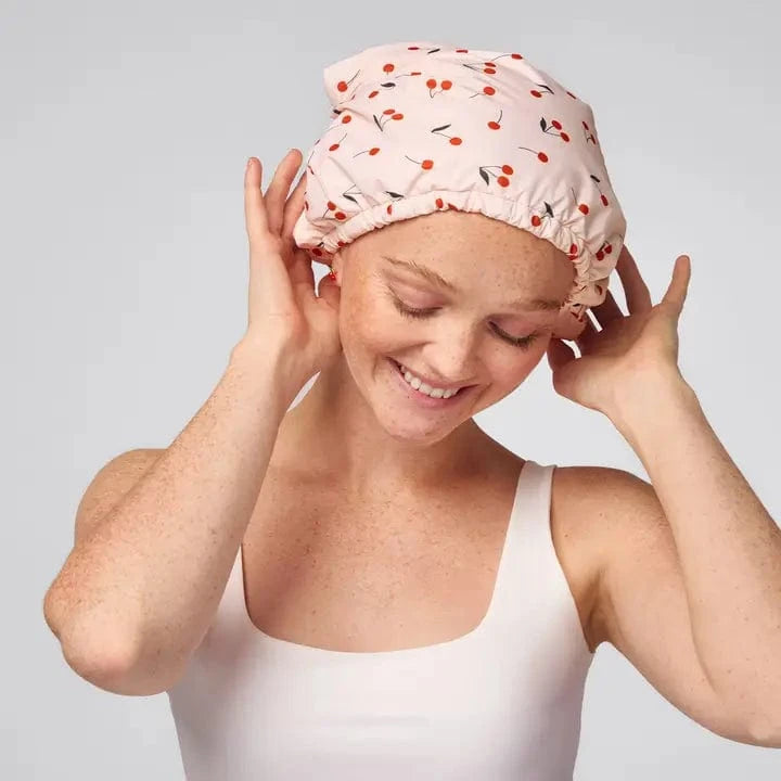 KITSCH Accessories - Hair Kitsch Satin-Lined Flexi Shower Cap In Cherry 89522166