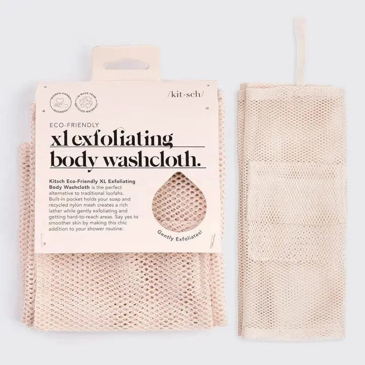 Kitsch XL Exfoliating Body Washcloth In Blush - Infinity Raine