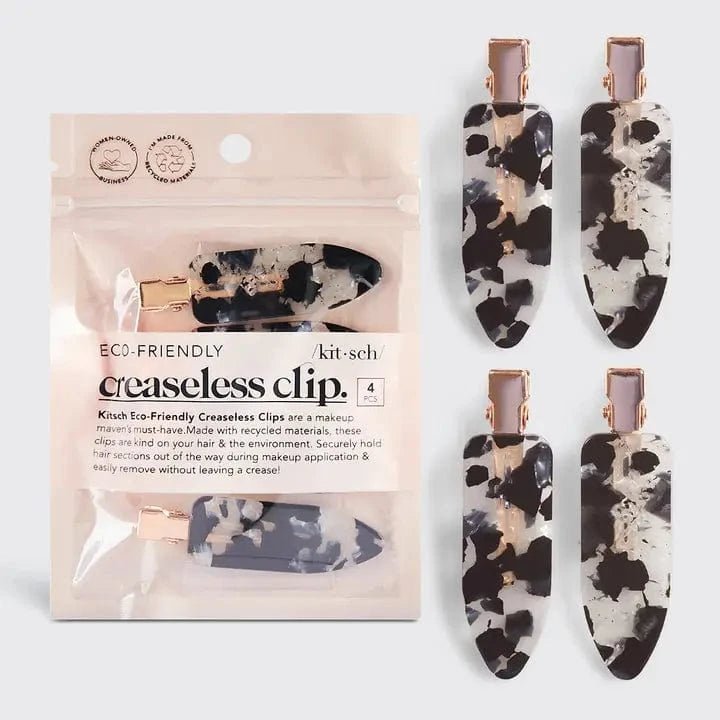 Kitsch Eco Friendly Creaseless Clips In Black Terrazzo - Infinity Raine