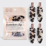 Kitsch Eco Friendly Creaseless Clips In Black Terrazzo - Infinity Raine