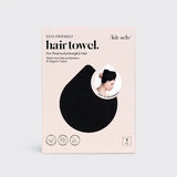 Kitsch Quick Dry Hair Towel In Eco Black - Infinity Raine