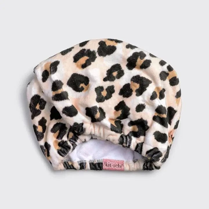Kitsch Quick Dry Hair Towel In Leopard - Infinity Raine