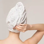 Kitsch Quick Dry Hair Towel In Micro Dot - Infinity Raine