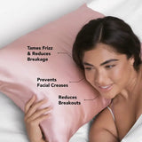 Kitsch Satin Pillowcase Standard - Blush - Infinity Raine