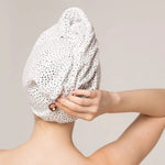 Kitsch Quick Dry Hair Towel In Micro Dot - Infinity Raine