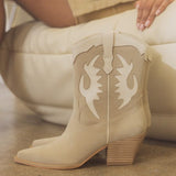 Oasis Society Cowboy Boots-Taupe - Infinity Raine