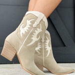 Oasis Society Cowboy Boots-Taupe - Infinity Raine