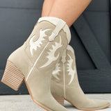 Oasis Society Cowboy Boots-Taupe - Infinity Raine