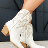 Oasis Society Cowboy Boots-White - Infinity Raine