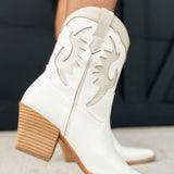 Oasis Society Cowboy Boots-White - Infinity Raine