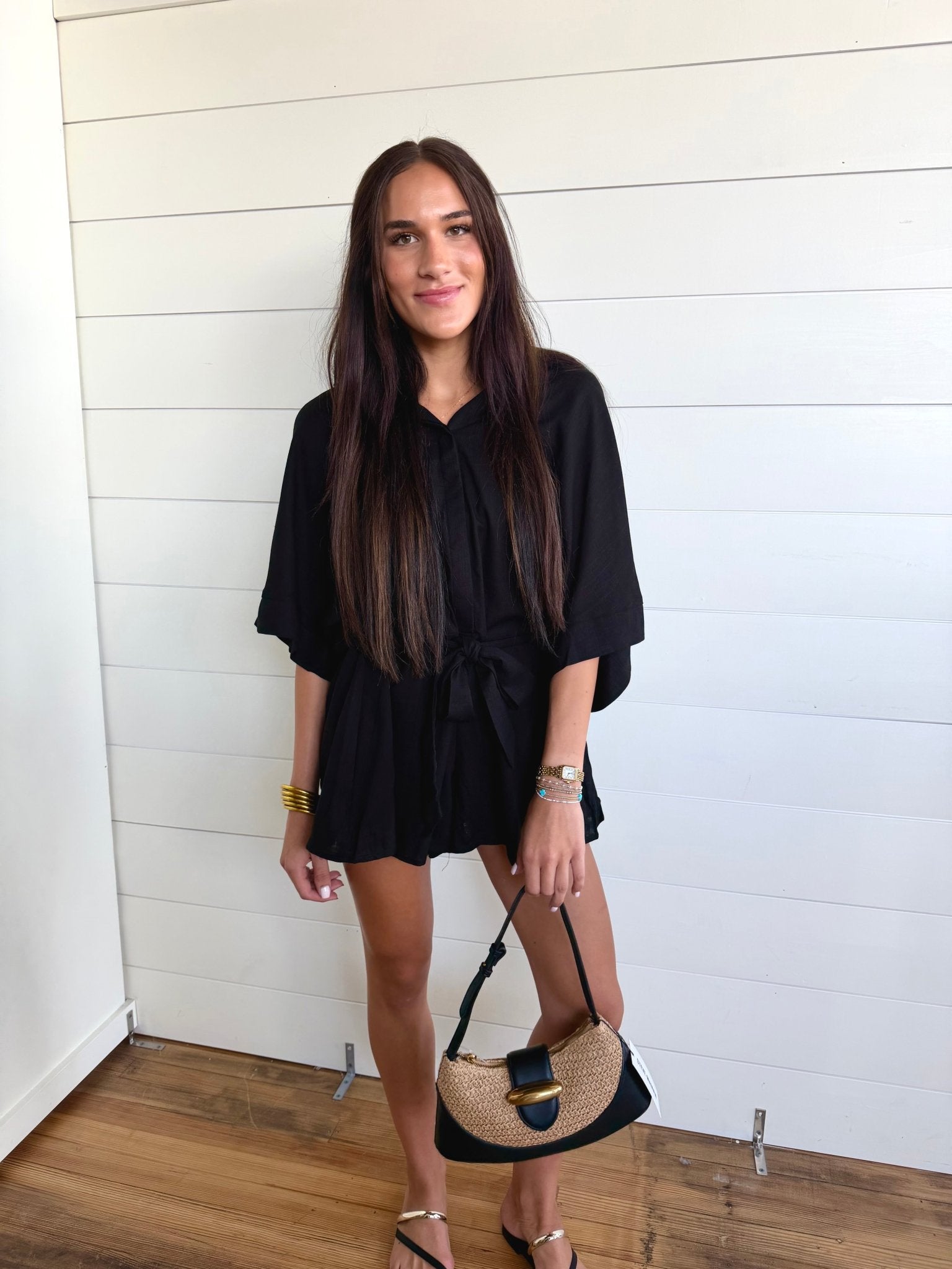 Kristin Romper In Black - Infinity Raine