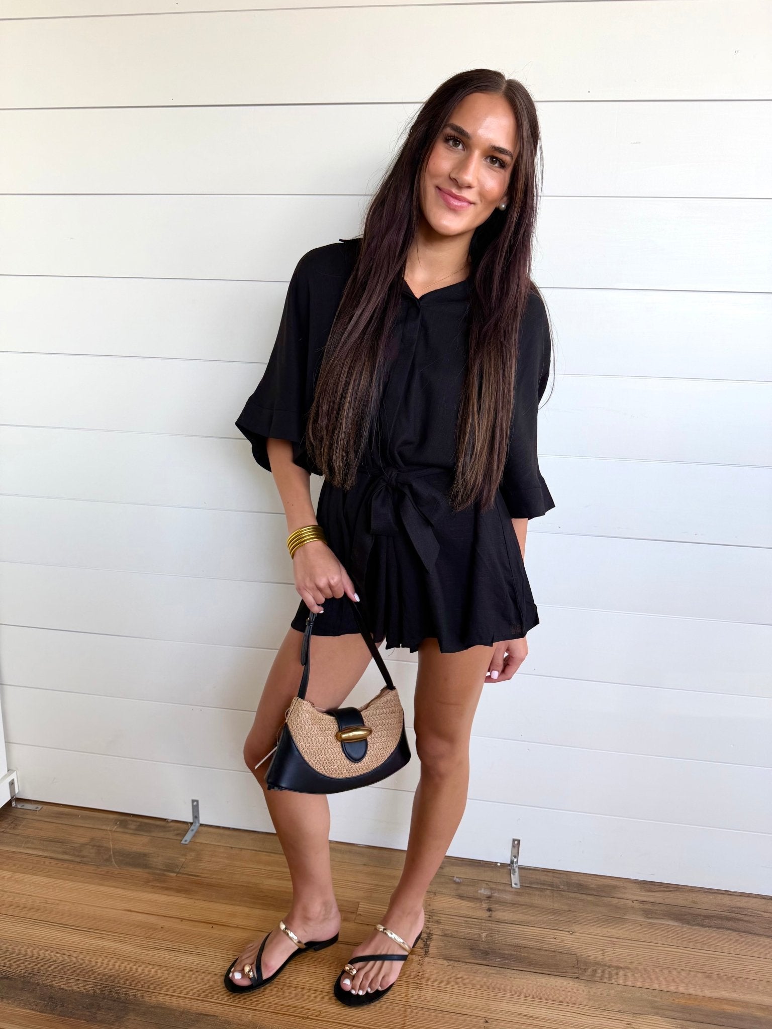 Kristin Romper In Black - Infinity Raine