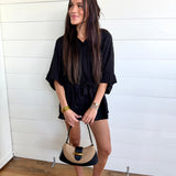 Kristin Romper In Black - Infinity Raine