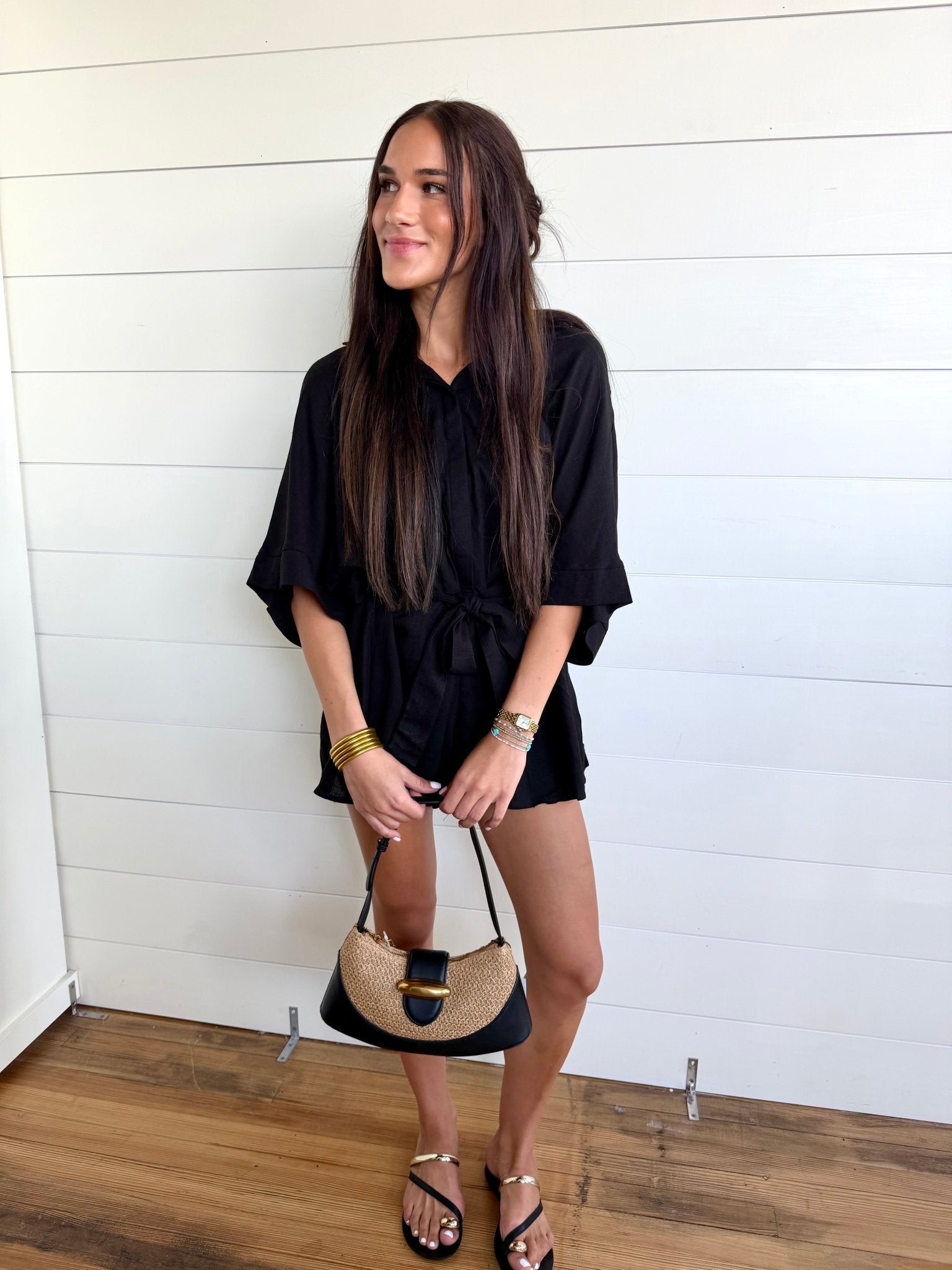 Kristin Romper In Black - Infinity Raine