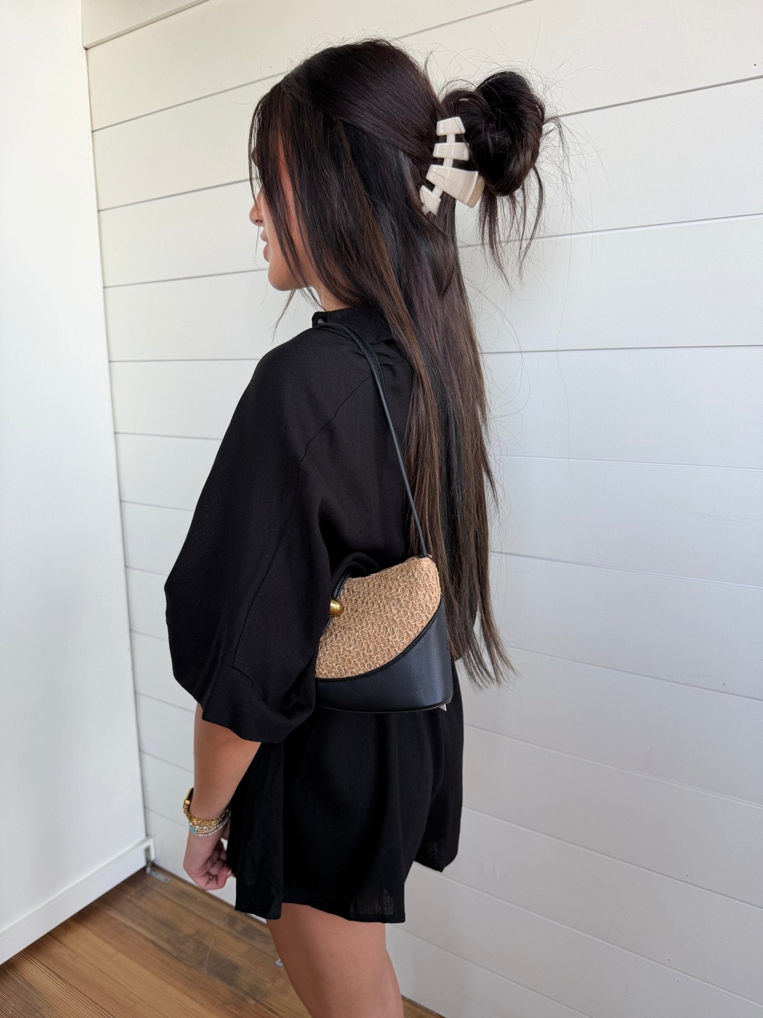 Kristin Romper In Black - Infinity Raine