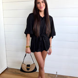Kristin Romper In Black - Infinity Raine