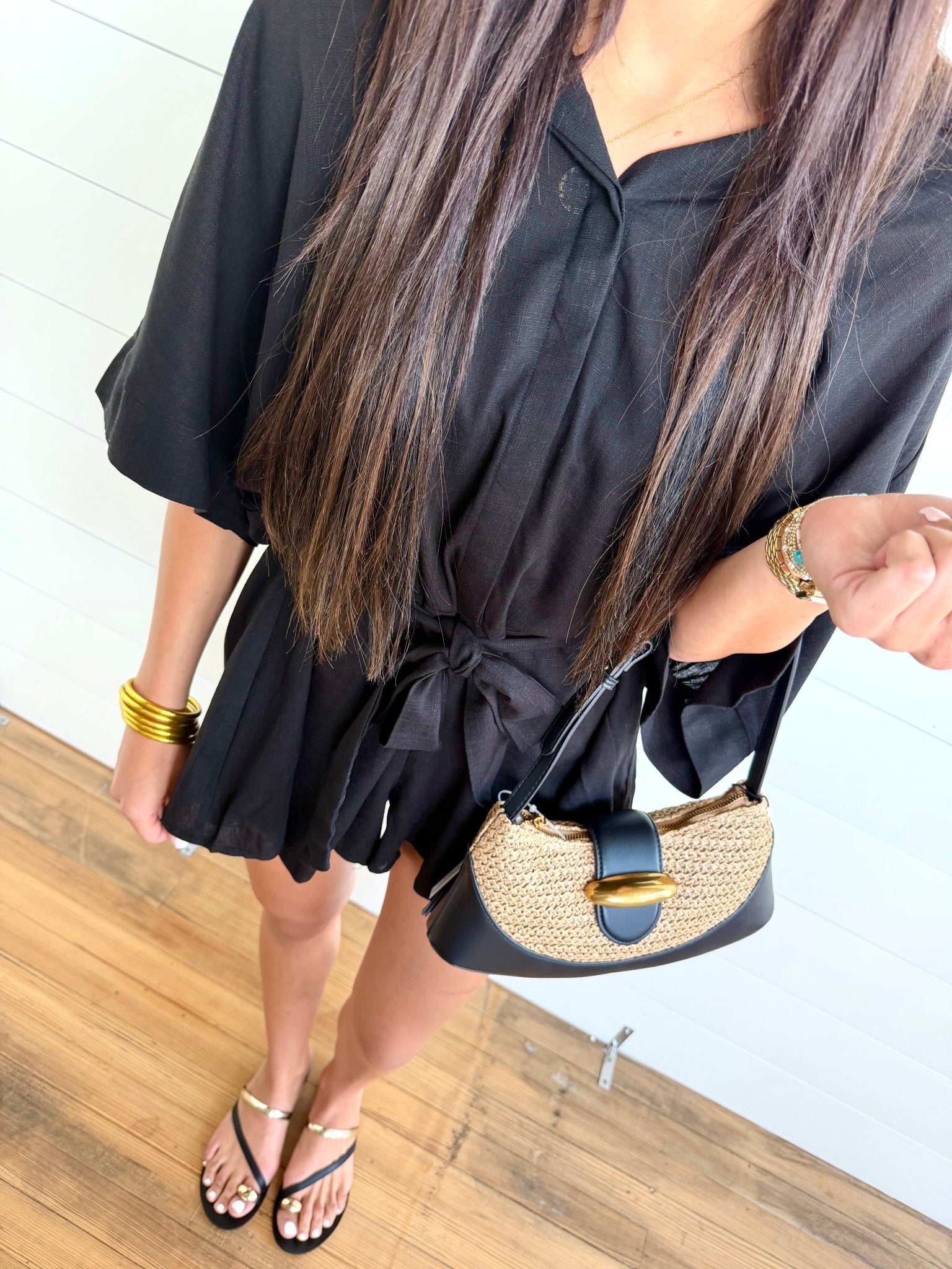 Kristin Romper In Black - Infinity Raine