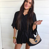 Kristin Romper In Black - Infinity Raine