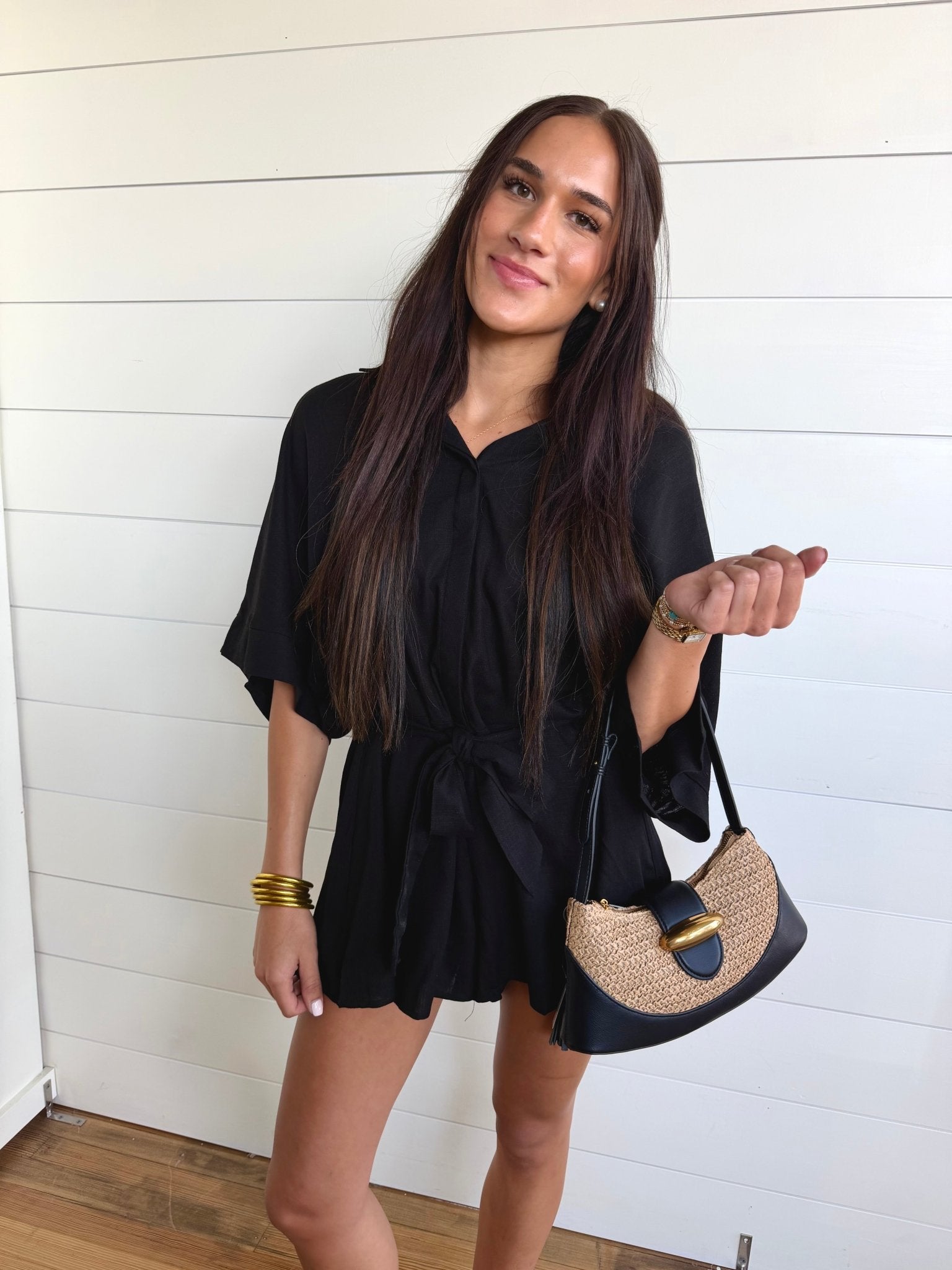 Kristin Romper In Black - Infinity Raine