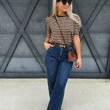 L.T.J Gia Wide Leg Trouser Jean In Dark - Infinity Raine