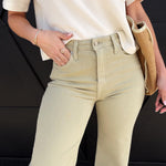 L.T.J Bottoms - Pants L.T.J Paola A-Line Wide Scissor Cut Jean In Matcha