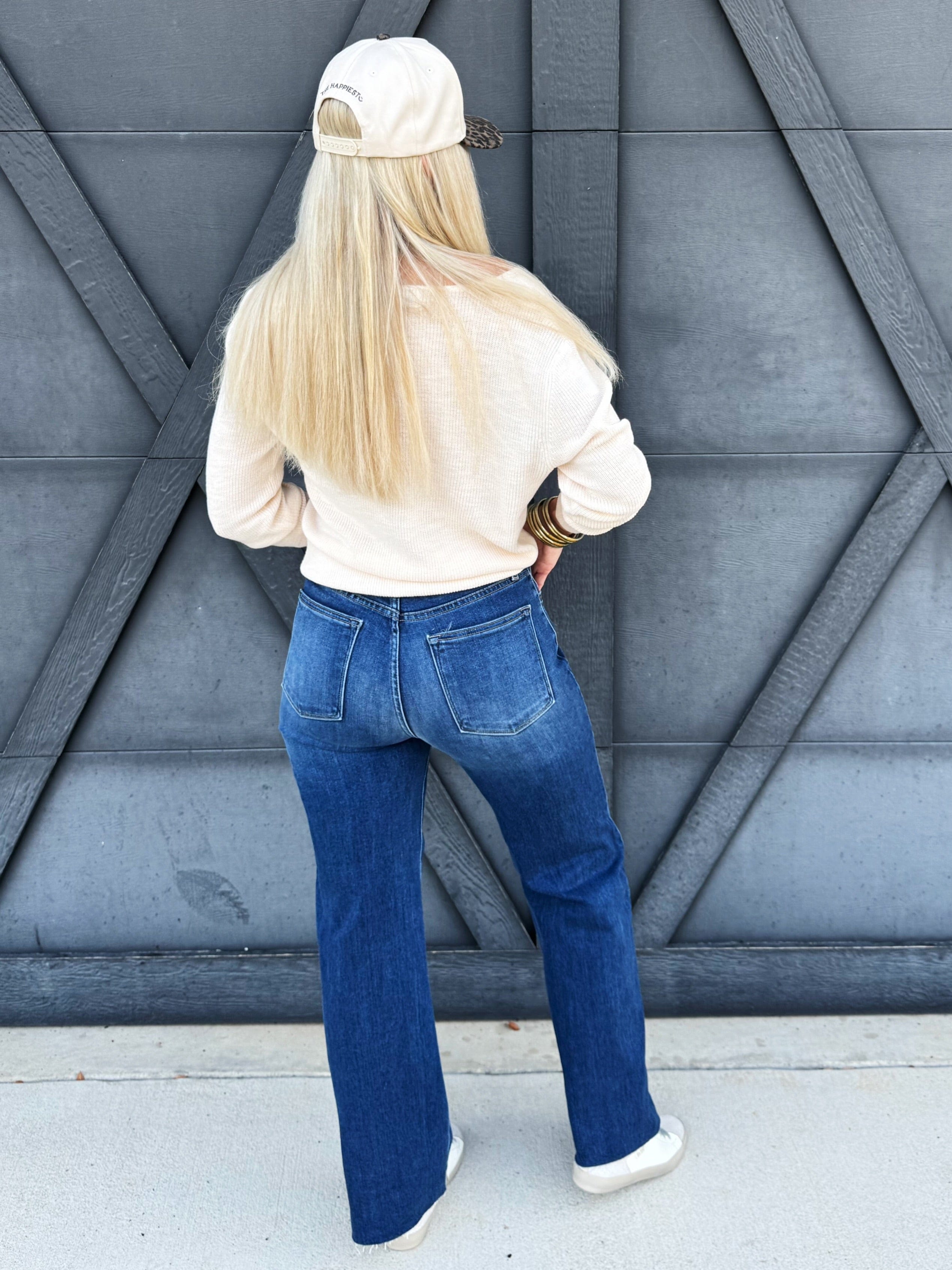 L.T.J. Paola Wide Leg Jeans In Dark - Infinity Raine