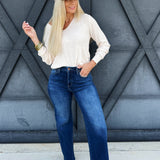 L.T.J. Paola Wide Leg Jeans In Dark - Infinity Raine