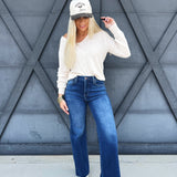 L.T.J. Paola Wide Leg Jeans In Dark - Infinity Raine