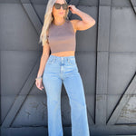 L.T.J. Paola Wide Leg Jeans In Light - Infinity Raine