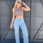 L.T.J. Paola Wide Leg Jeans In Light - Infinity Raine