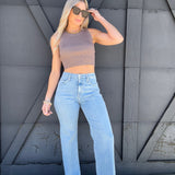 L.T.J. Paola Wide Leg Jeans In Light - Infinity Raine